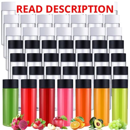 Yinder 50-Pack 10 oz Plastic Bottles with Caps