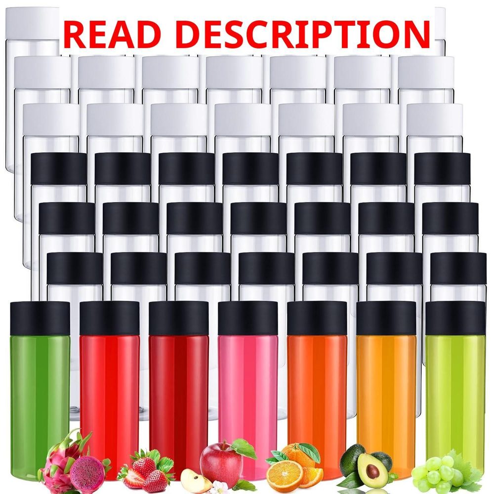 Yinder 50-Pack 10 oz Plastic Bottles with Caps