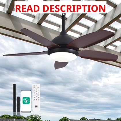 Orison 42" Outdoor Ceiling Fan with Light
