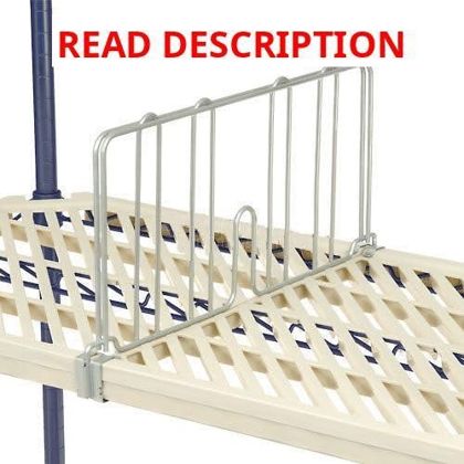 Industrial Shelf Divider 24"L x 8"H