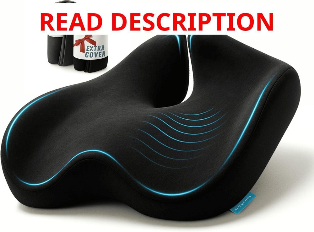 Tailbone Pain Relief Seat Cushion (Black)