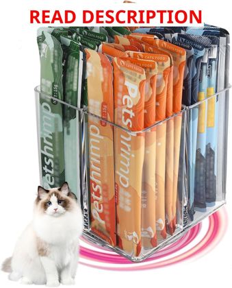 Lickable Cat Treats Organizer 4 Compartments