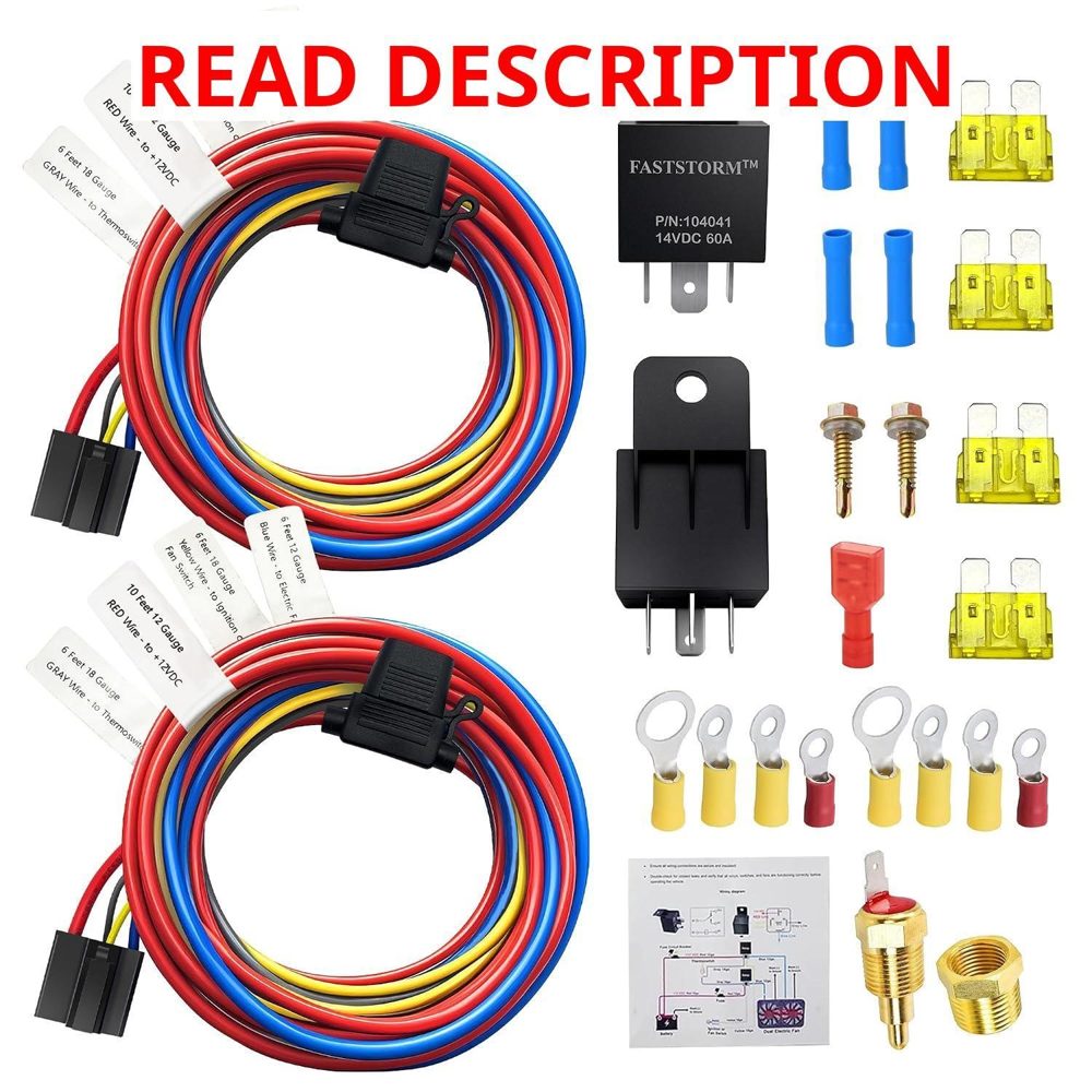 Dual Fan Relay Kit 60A 4-Pin Relay