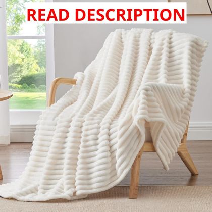 BEDELITE Fleece Throw 50"x70" Cream