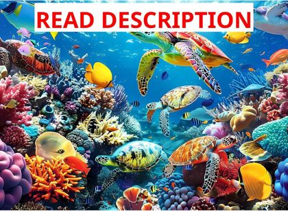 500 Piece Turtle Sea Animals Puzzle 20.5x15 in