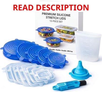 IZEM Reusable Silicone Lids Set   12 Pack