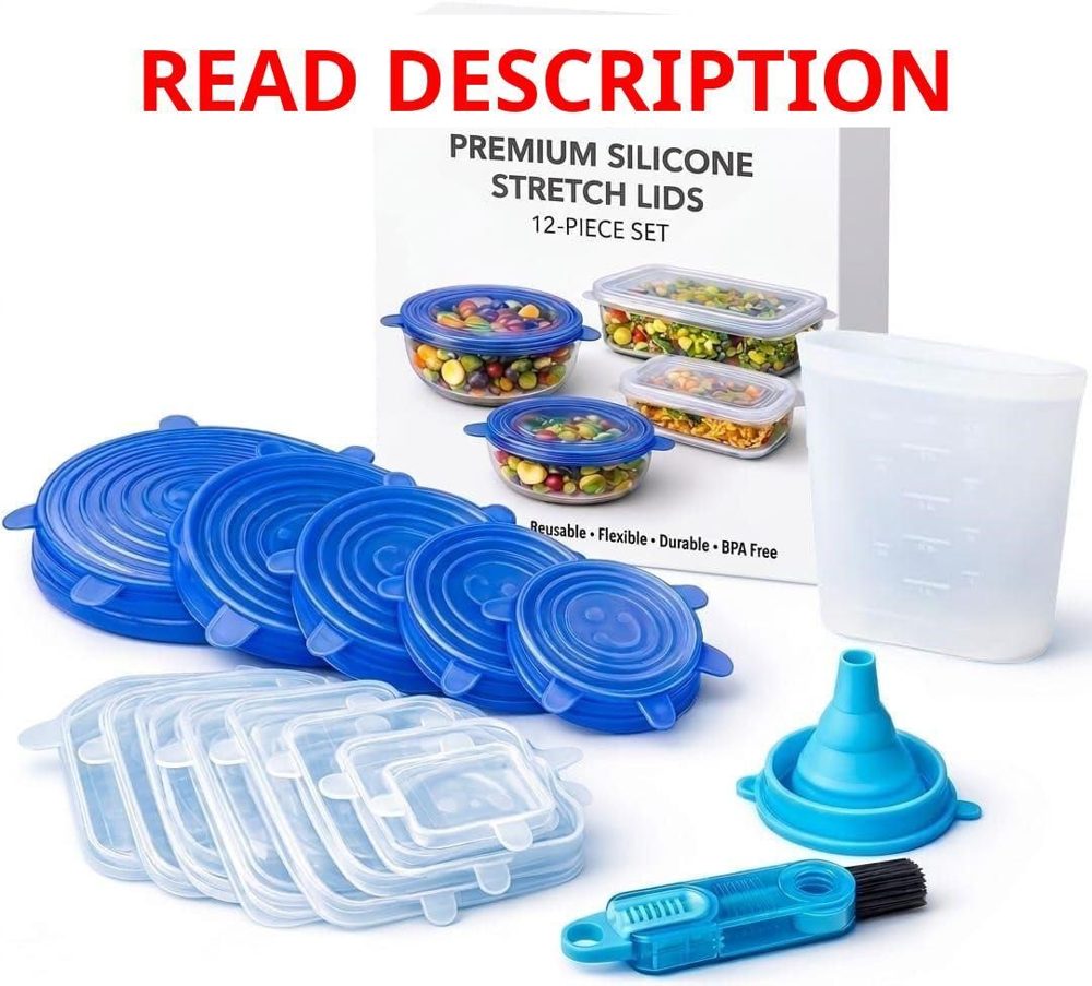 IZEM Reusable Silicone Lids Set 12 Pack