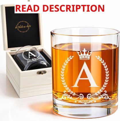 LIGHTEN LIFE 12oz Monogram Whiskey Glass
