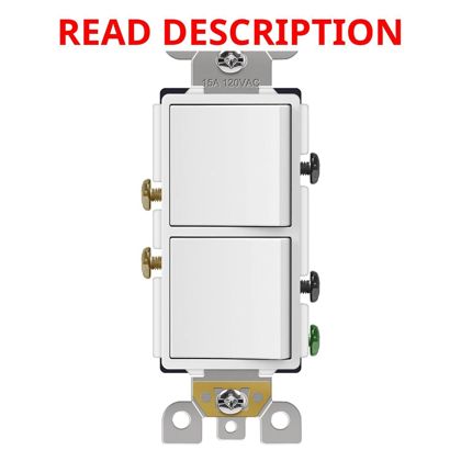 CML Double Rocker Decorator Light Switch White