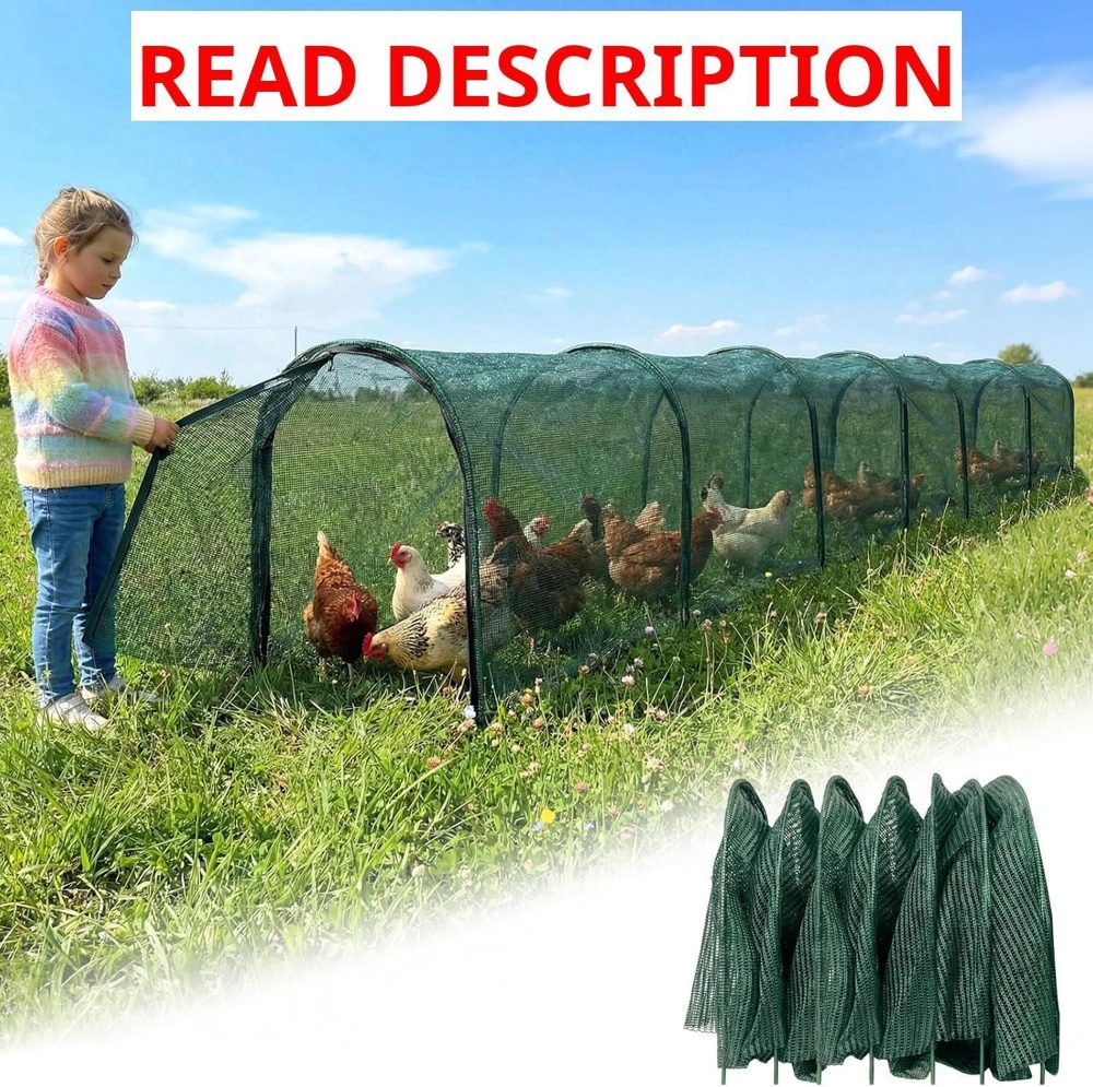 Chicken Runs for Yard: Foldable Tunnels Kit