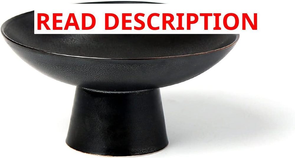 Porcelain Footed Bowl Snack Bowl Black