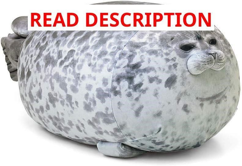 Seal Plush Pillow - Kawaii Blob Seal Toy 13"