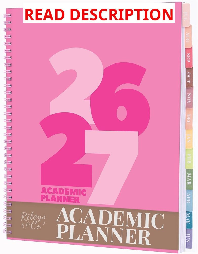 Riley's Academic Planner 2026-2027 Pink