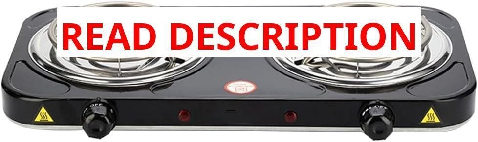 Compact Countertop Burner 2000W Black