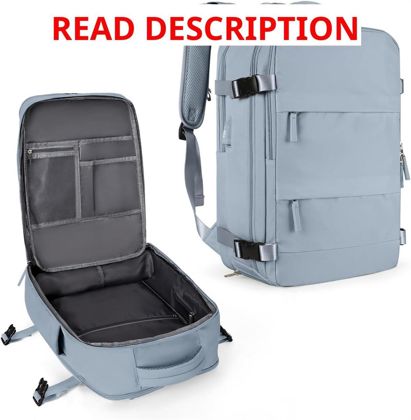 Coowoz Travel Backpack   Waterproof Grey/Blue