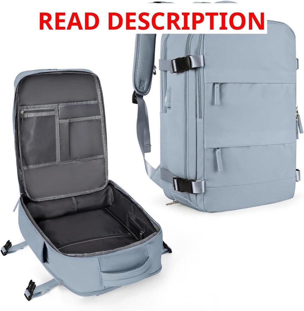 Coowoz Travel Backpack Waterproof Grey/Blue