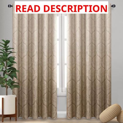 DWCN Ombre Room Darkening Curtains Taupe