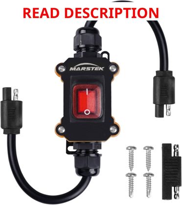 12V Inline Power Switch IP67 SAE Cable