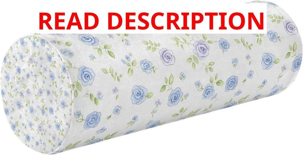 Cute Floral Neck Roll Pillow - Memory Foam