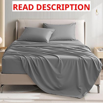 Queen Size 4PC Sheet Set - Dark Grey