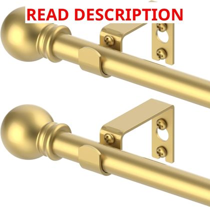 GXOACKJ 2 Pack Gold Curtain Rods 32 62"