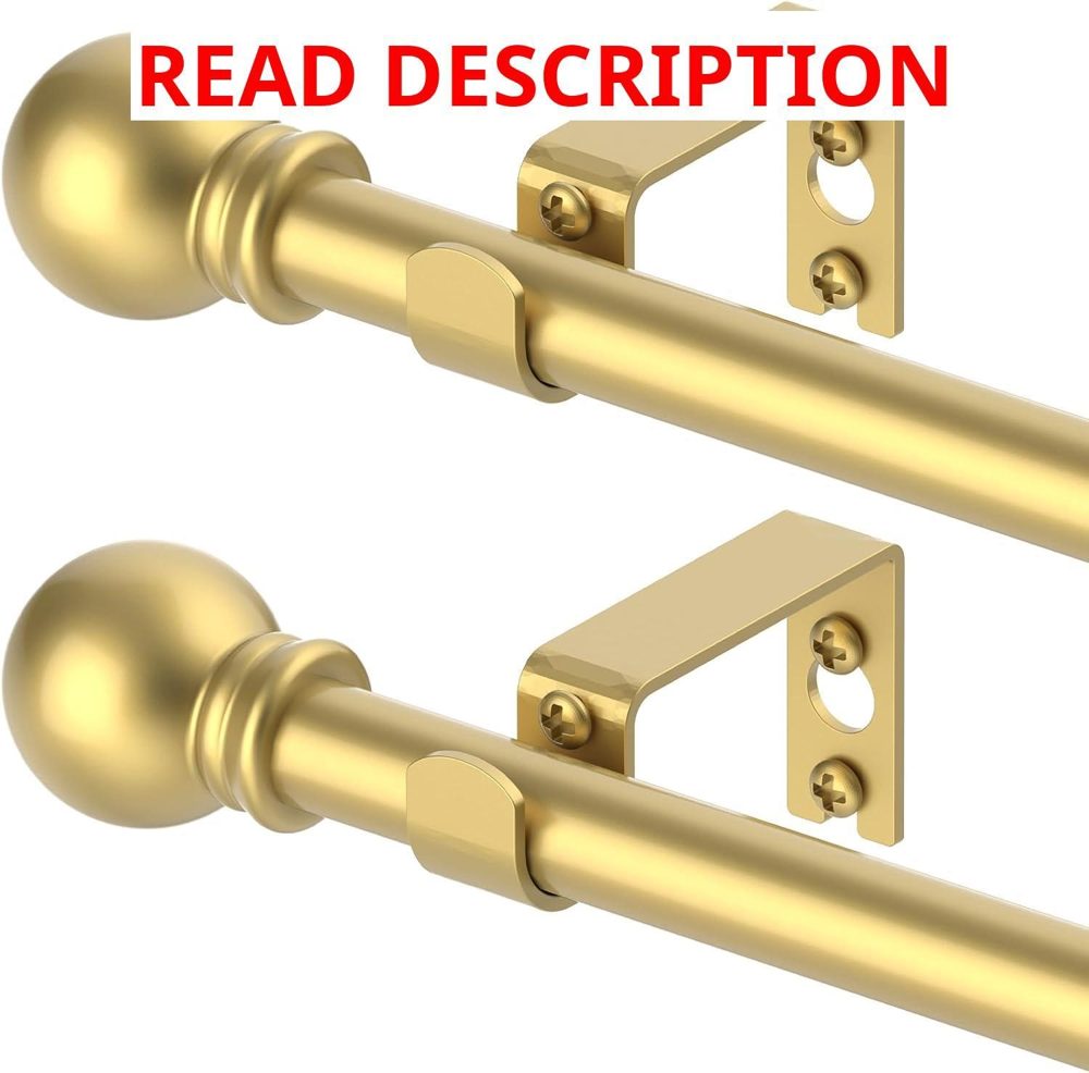GXOACKJ 2 Pack Gold Curtain Rods 32 62"