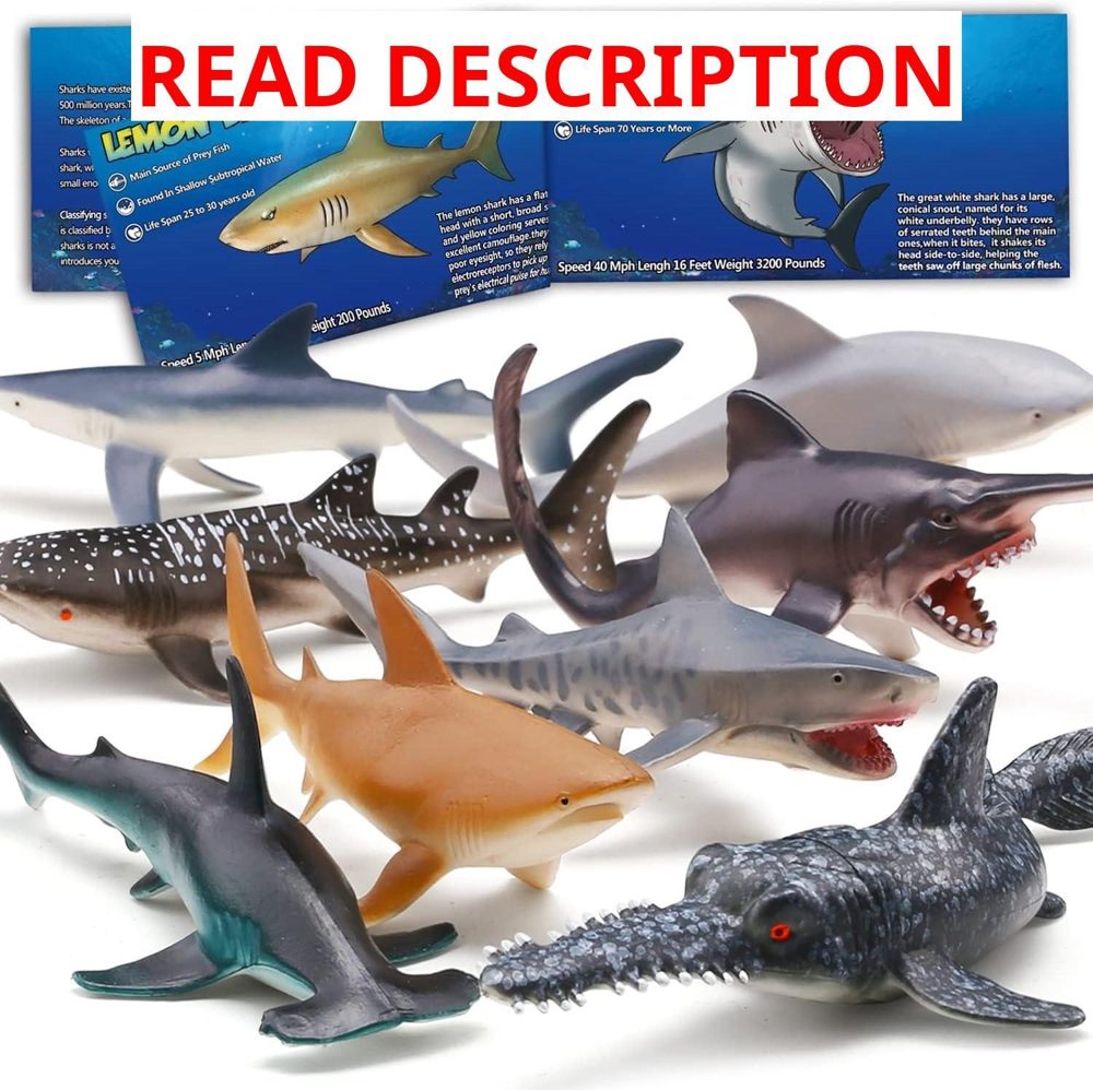 Shark Toys with Booklet Realistic Figures