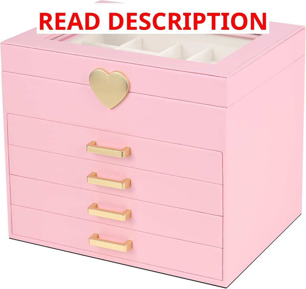 Kendal Jewelry Box 5-Layer Organizer Pink