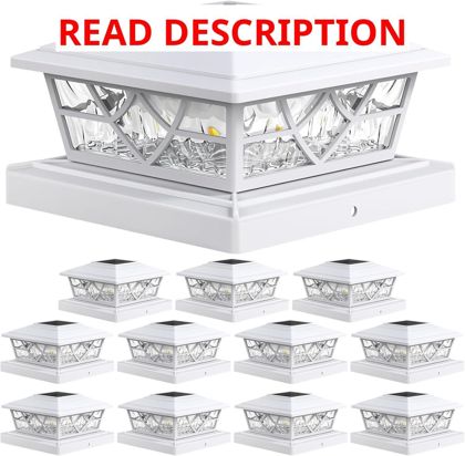 APONUO Solar Post Cap Lights 12 Pack (4x4 6x6)