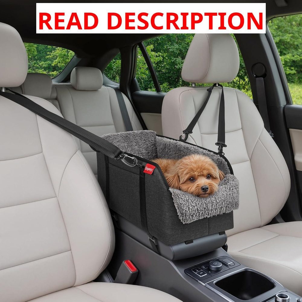 Center Console Dog Car Seat for Small Pets