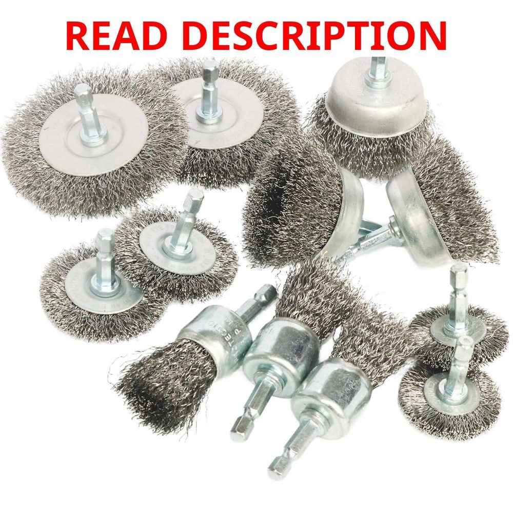 FPPO 12 Pack Carbon Steel Wire Wheel Set