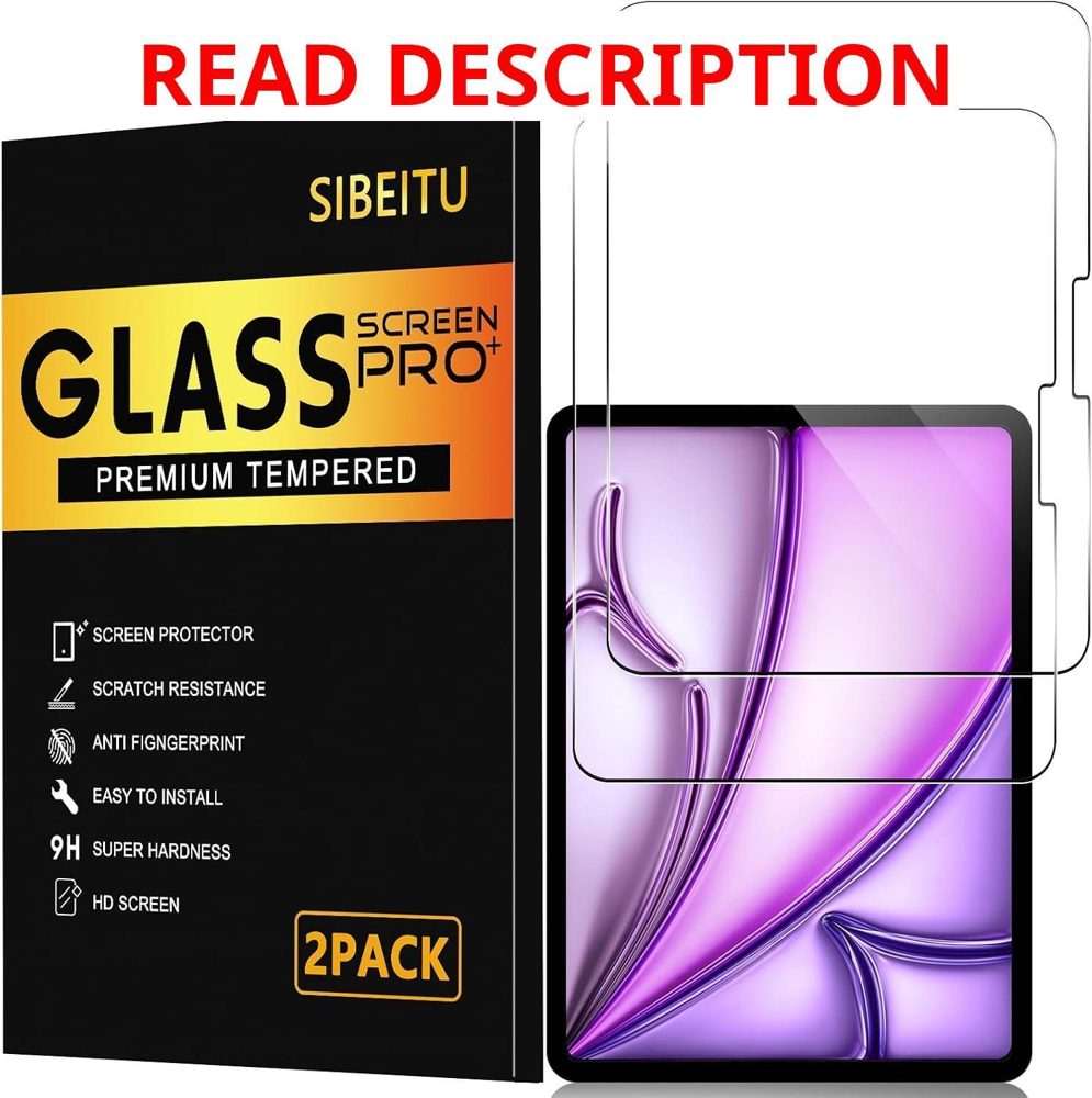 SIBEITU 2-Pack iPad Air 13" Tempered Glass