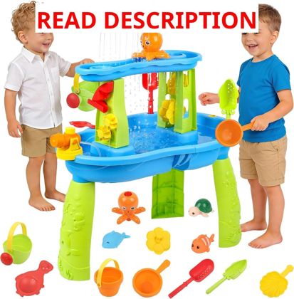 Toddler Sand Water Table Toy Blue