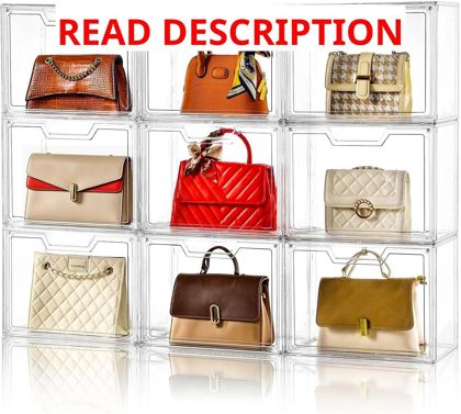 Purse Organizer: Clear Acrylic Case (9 Pack)