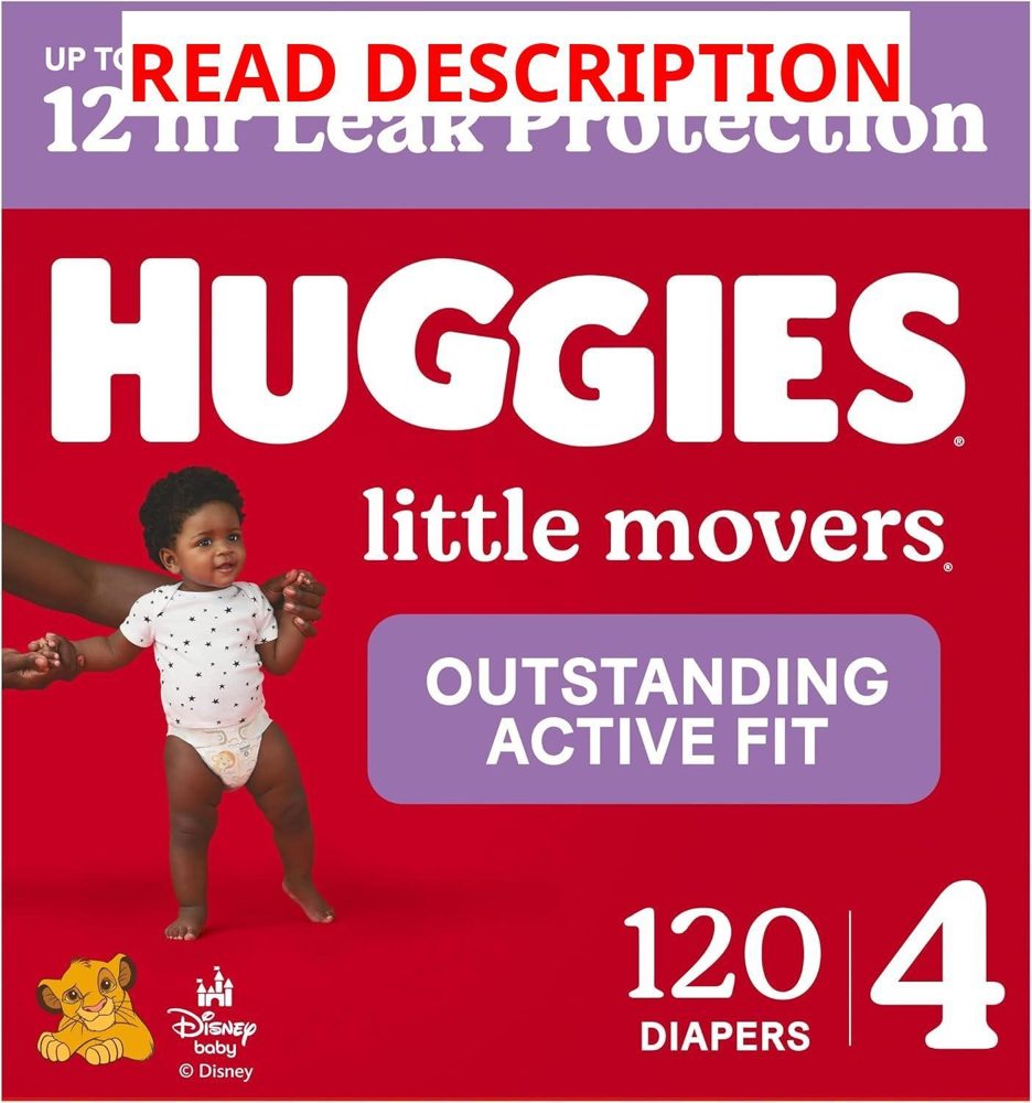 Huggies Little Movers Diapers Size 4 - 120 ct