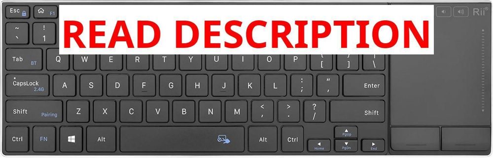 Rii 2.4G/Bluetooth Keyboard with Touchpad