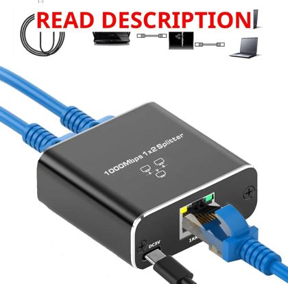Pushua Gigabit Ethernet Splitter 1-2 RJ45