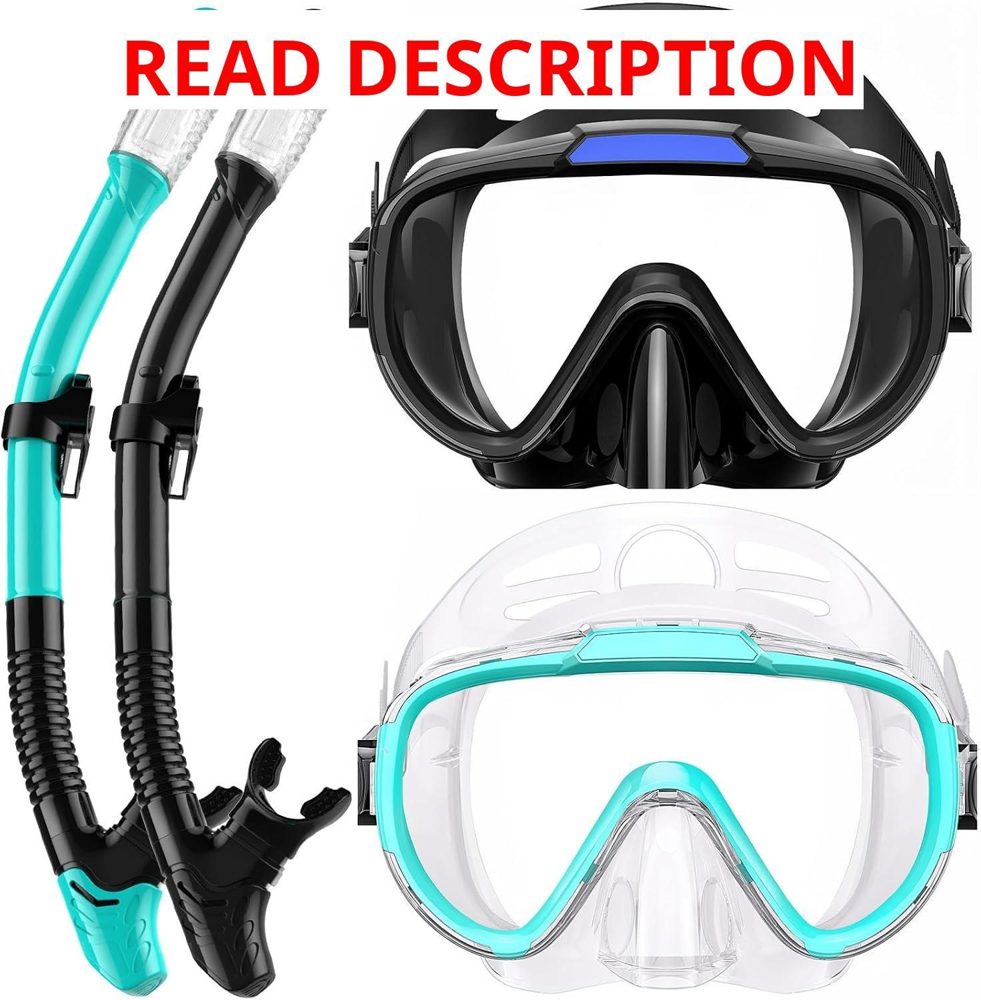 Snorkeling Gear for Adults: Anti-Fog Mask 2-Pack