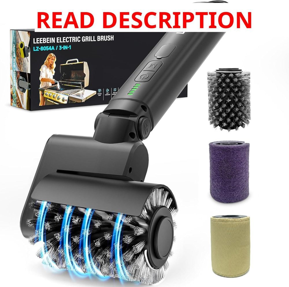 Leebein Electric Grill Brush 3-in-1
