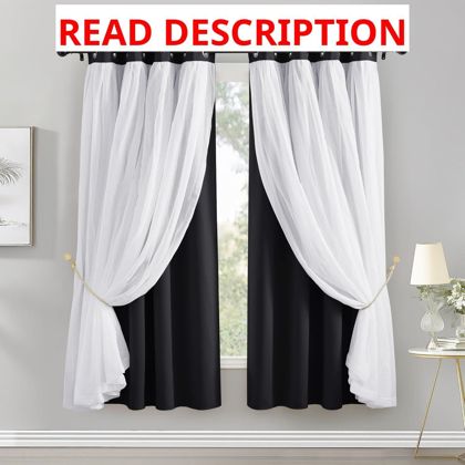 PONY DANCE Blackout Curtains 63" Pack-2