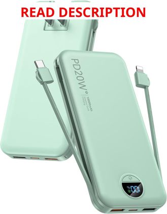 Citicr 10000mAh PD20W Portable Charger Green