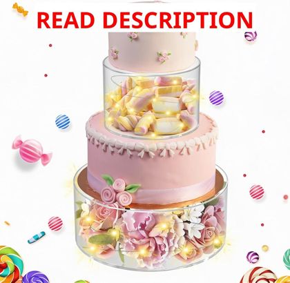 SAMYUCHOLED Cake Stand 2 pcs 6x4 10x4