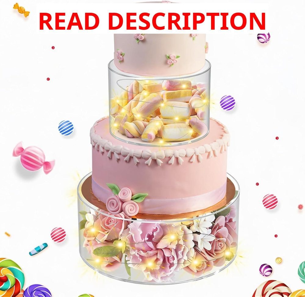 SAMYUCHOLED Cake Stand 2 pcs 6x4 10x4