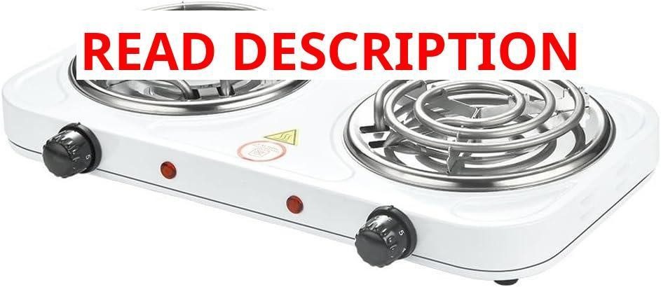 Compact Countertop Burner 2000W White
