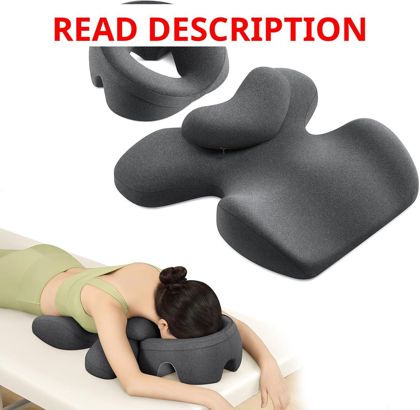 Prone Massage Pillow: Chest/Face Support Grey