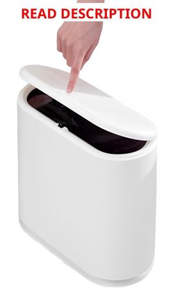 Sooyee 10L Rectangular Trash Can Cream White