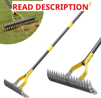 Thatch Rake 15-Inch Dethatcher with Handle