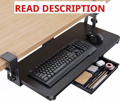 HUANUO Under Desk Keyboard Tray C-Clamp