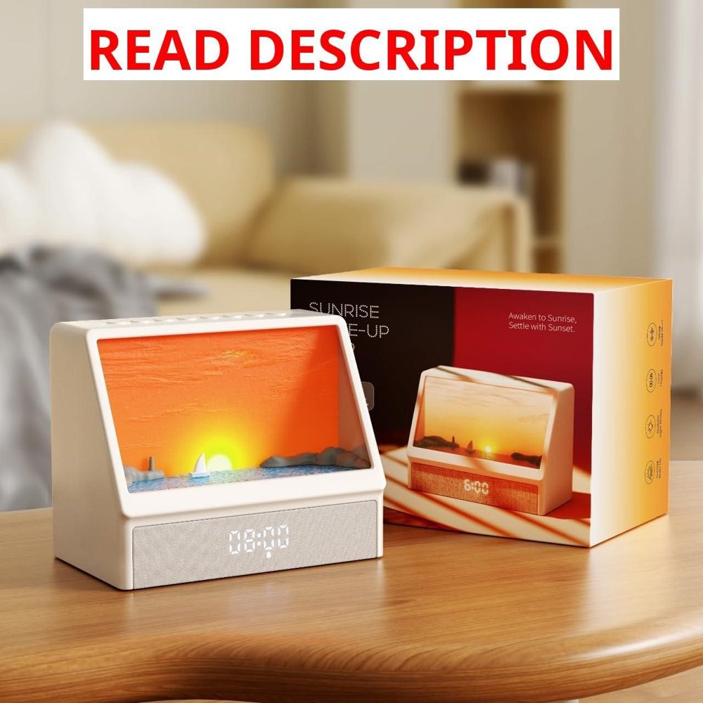 Sunrise Alarm Clock with Sound Machine (White)