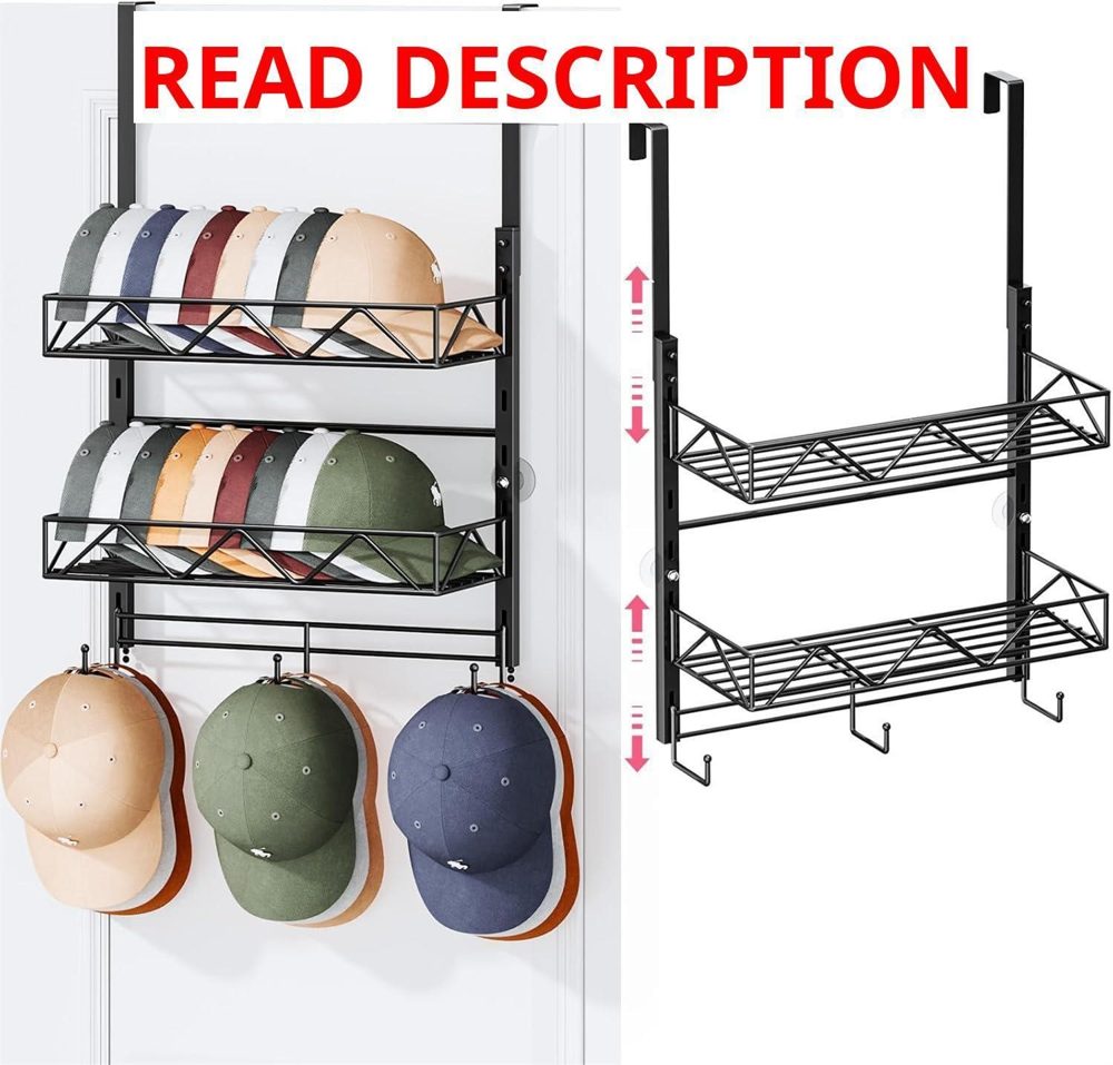 SWTYMIKI Over Door Hat Organizer - 3 Tier Rack